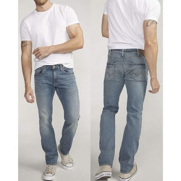 Silver Jeans Co. NWT Mens Allan Slim Fit Straight Leg Jeans 32 x 32